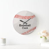 Aangepaste Baseball Coach Keepsake Grote Klok (Huis)
