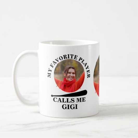 Aangepaste baseball-foto van mijn favoriete baseba koffiemok (Links)