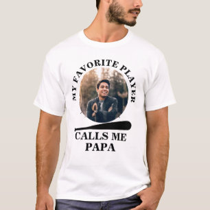 Aangepaste baseball-foto van mijn favoriete baseba t-shirt