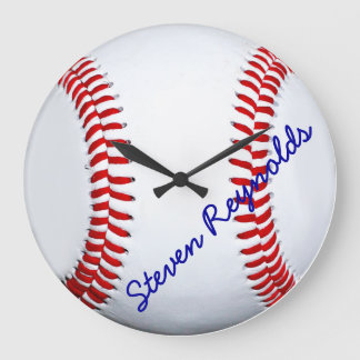 Aangepaste Baseball Grote wandklok Klok