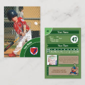 Aangepaste Baseball-handelskaart Visitekaartje (Voorkant / Achterkant)