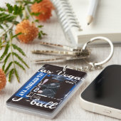 Aangepaste Baseball Keychain (Voorkant Rechts)