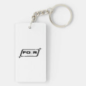 Aangepaste Baseball Keychain (achterkant)