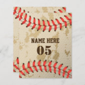 Aangepaste Baseball Name Number Retro (Voorkant / Achterkant)