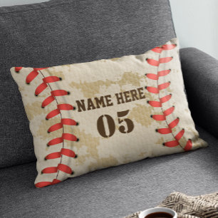 Aangepaste  Baseball Name Number Retro Accent Kussen