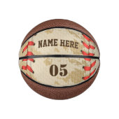 Aangepaste  Baseball Name Number Retro Basketbal (Voorkant)