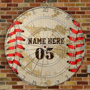 Aangepaste  Baseball Name Number Retro Dartbord