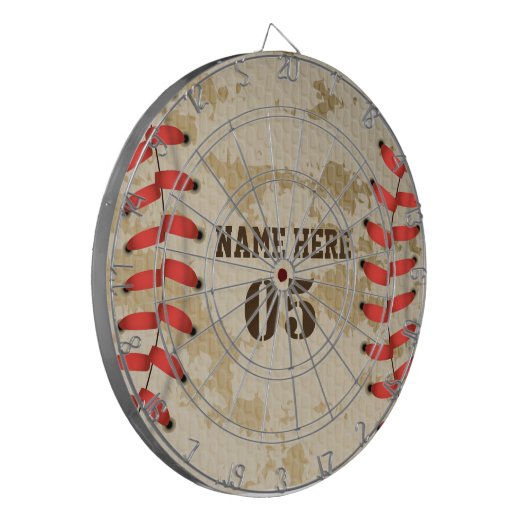Aangepaste  Baseball Name Number Retro Dartbord (Voorkant Links)