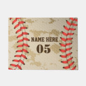 Aangepaste Baseball Name Number Retro Deurmat (Voorkant)