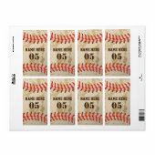 Aangepaste Baseball Name Number Retro Etiket (Full Sheet)