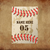 Aangepaste Baseball Name Number Retro Flyer