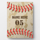 Aangepaste Baseball Name Number Retro Fotoplaat (voorkant)