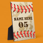 Aangepaste Baseball Name Number Retro Fotoplaat