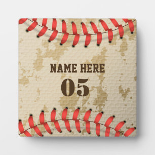 Aangepaste  Baseball Name Number Retro Fotoplaat
