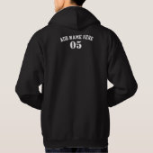 Aangepaste Baseball Name Number Retro Hoodie (Achterkant)