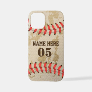 Aangepaste Baseball Name Number Retro iPhone 12 Mini Hoesje