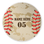 Aangepaste  Baseball Name Number Retro Keramische Knop (Voorkant)