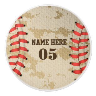 Aangepaste Baseball Name Number Retro Keramische Knop