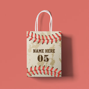 Aangepaste Baseball Name Number Retro Klein Cadeauzakje