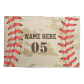 Aangepaste  Baseball Name Number Retro Kussensloop (Achterkant)