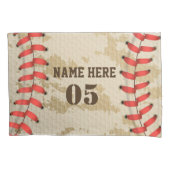Aangepaste  Baseball Name Number Retro Kussensloop (Voorkant)
