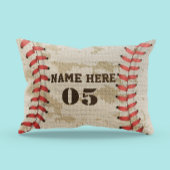 Aangepaste Baseball Name Number Retro Kussensloop