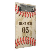 Aangepaste  Baseball Name Number Retro Mini Klembord (Schuin)