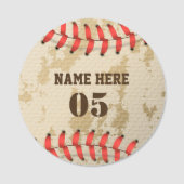 Aangepaste  Baseball Name Number Retro Naamplaatje (Voorkant)