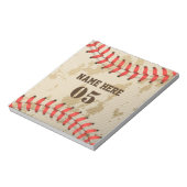 Aangepaste  Baseball Name Number Retro Notitieblok (Gedraaid)