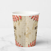 Aangepaste  Baseball Name Number Retro Papieren Bekers (Rechts)