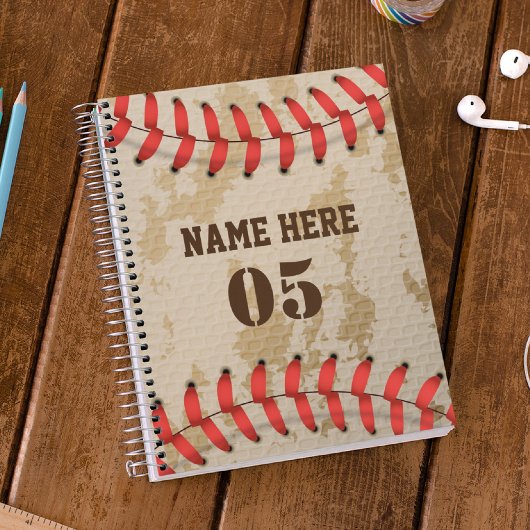 Aangepaste  Baseball Name Number Retro Planner