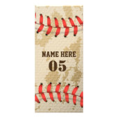 Aangepaste Baseball Name Number Retro Reclamekaart (Achterkant)