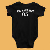 Aangepaste  Baseball Name Number Retro Romper