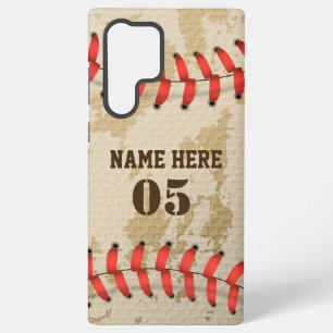 Aangepaste Baseball Name Number Retro Samsung Galaxy Hoesje