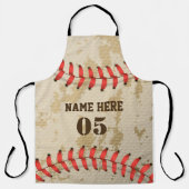Aangepaste  Baseball Name Number Retro Schort (Voorkant)