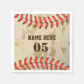 Aangepaste  Baseball Name Number Retro Servet (Voorkant)