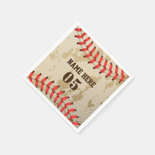 Aangepaste  Baseball Name Number Retro Servet (Hoek)
