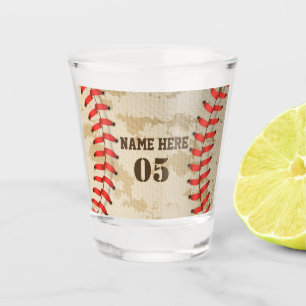 Aangepaste  Baseball Name Number Retro Shot Glas