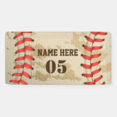 Aangepaste  Baseball Name Number Retro Spandoek (Horizontaal)
