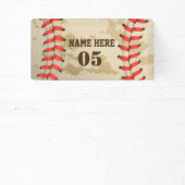 Aangepaste  Baseball Name Number Retro Spandoek (Insitu)