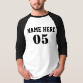 Aangepaste  Baseball Name Number Retro T-shirt (Voorkant)