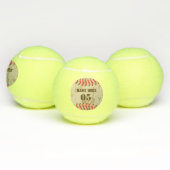 Aangepaste  Baseball Name Number Retro Tennisballen (Multi)