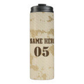 Aangepaste  Baseball Name Number Retro Thermosbeker (Voorkant)