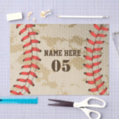 Aangepaste Baseball Name Number Retro Tissuepapier (Craft)