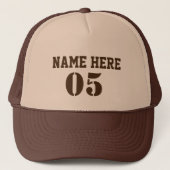 Aangepaste Baseball Name Number Retro Trucker Pet (Voorkant)
