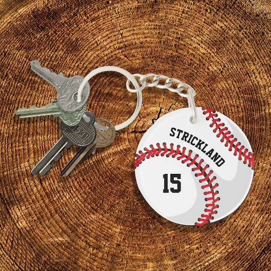 Aangepaste Baseball Sportpan Sleutelhanger