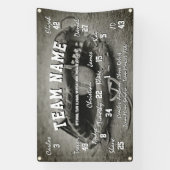 Aangepaste Baseball Team Spirit Banner (Verticaal)