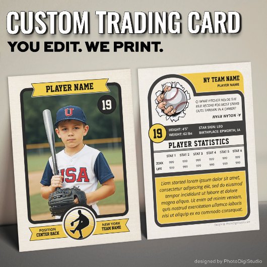 Aangepaste Baseball Trading Kaart,  Speler Kaart Contactkaartje