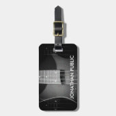 Aangepaste basgitaar muziek Sjabloon Tekst toevoeg Bagagelabel (Voorkant verticaal)