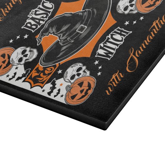 Aangepaste Basic Witch Board Skulls Halloween look Snijplank (Hoek)